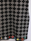 YANYAN KNITS 25 Spring/Summer ARGYLE Suspender Mini Dress YYK-YYW25-0301-HB Black and White